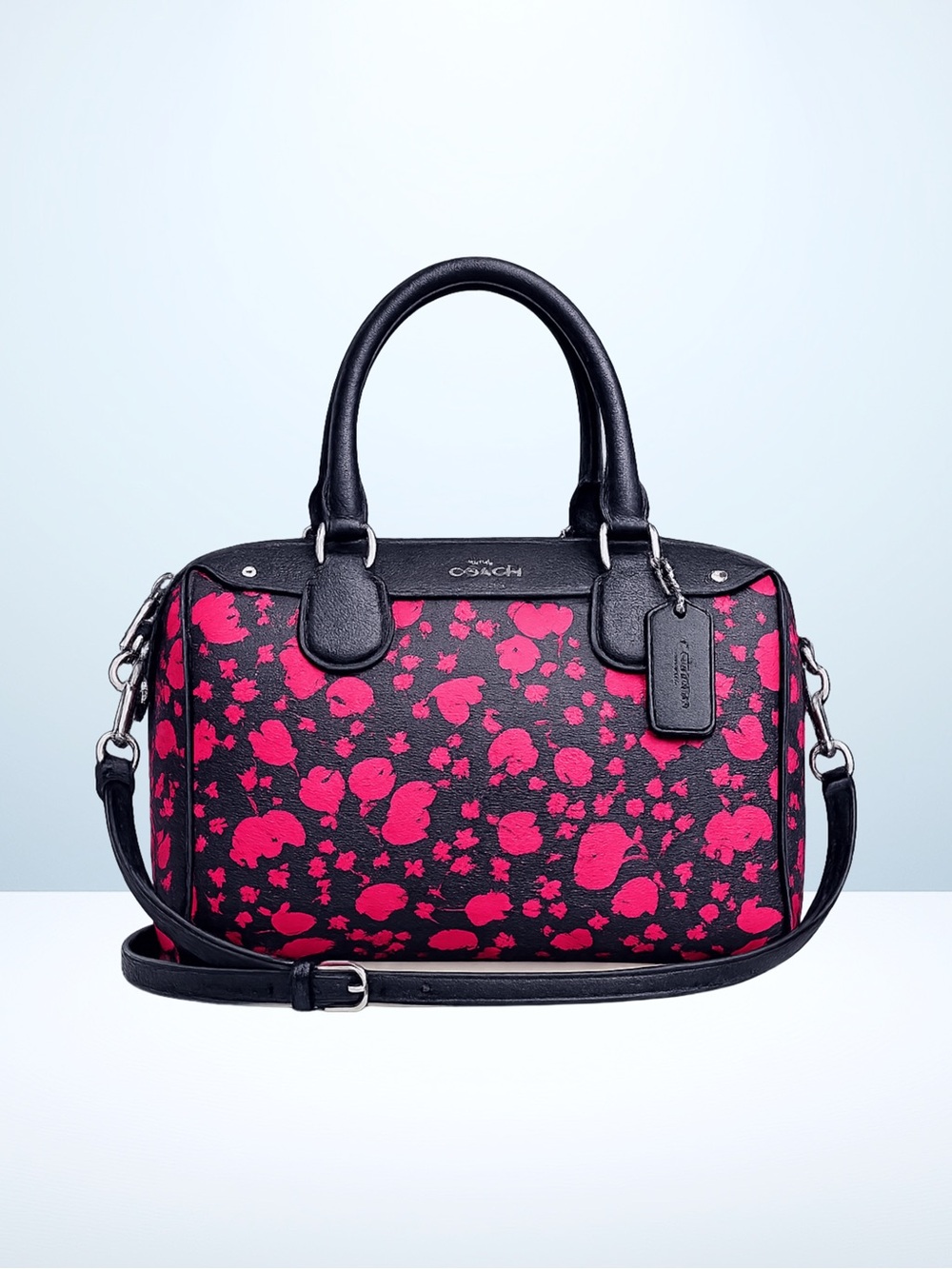 COACH Mini Bennett Satchel, Pink Floral